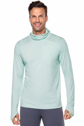 Men's Andros Fishing Hoodie | Misty Aqua men's full coverage swimwear, casual swimwear for men