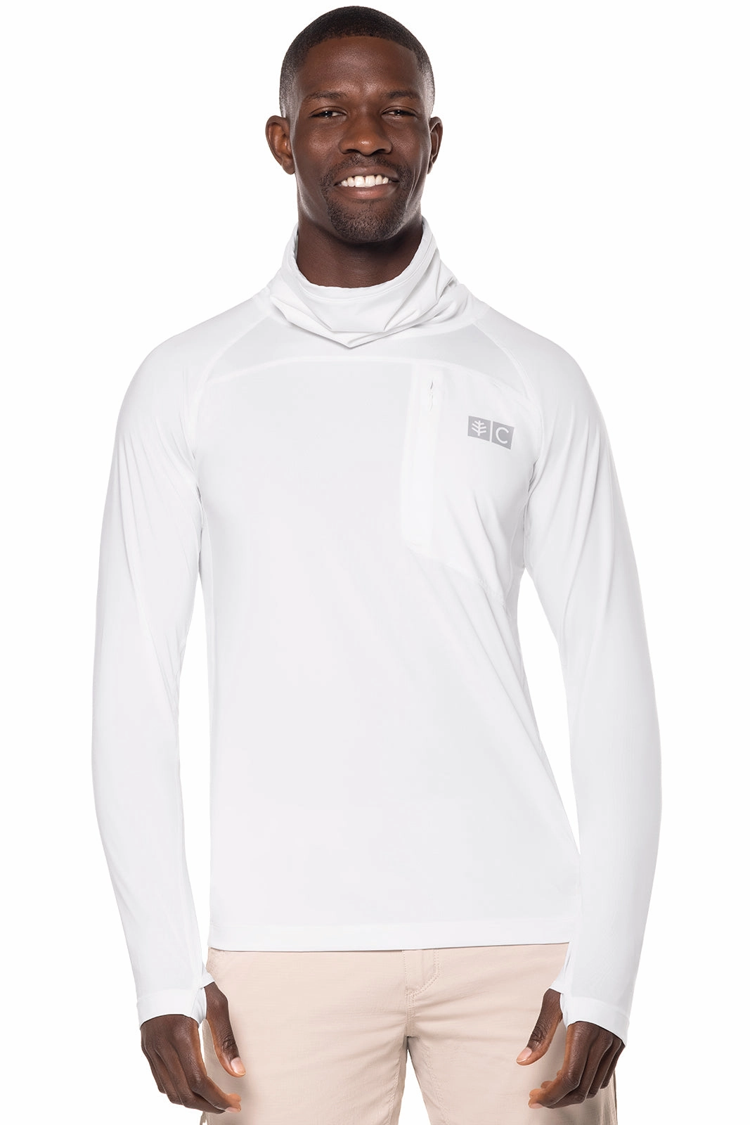 Men's Andros Fishing Tee | White men's full coverage swimwear, casual swimwear for men