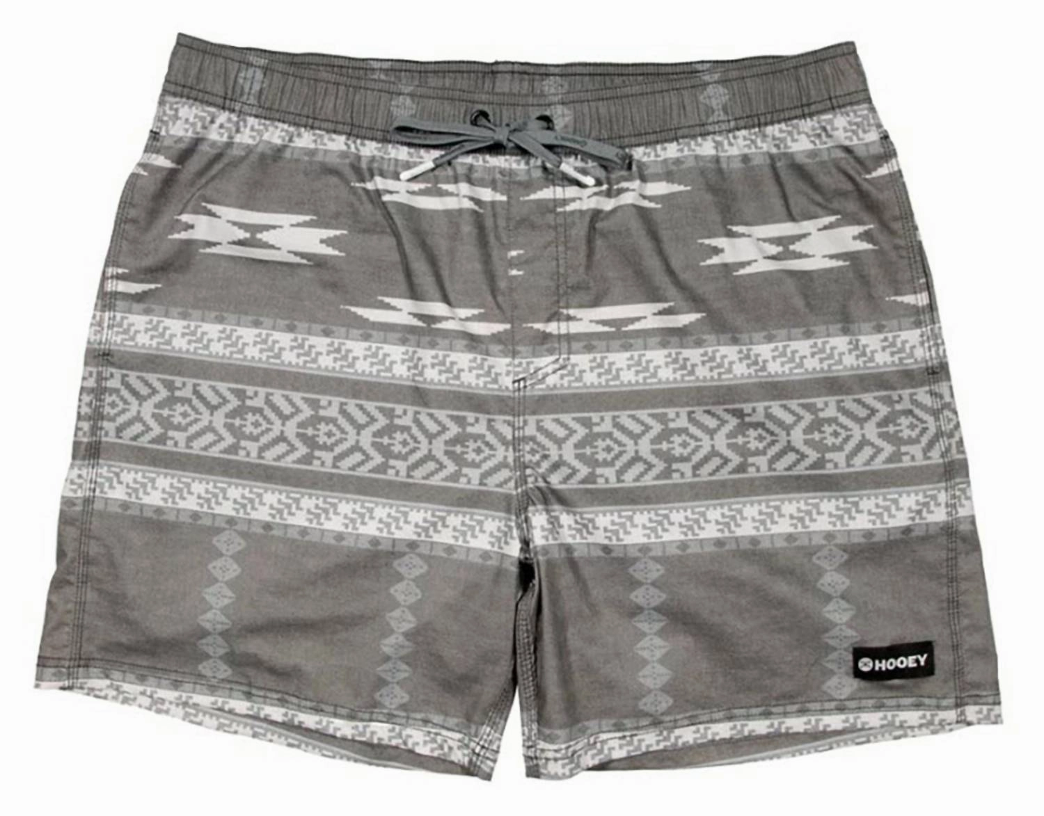 Men's Big Wake 6.5" Aztec Board Shorts In Charcoal