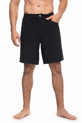Men's Calasa Tech Swim Trunks | Black men's full coverage swimwear, casual swimwear for men