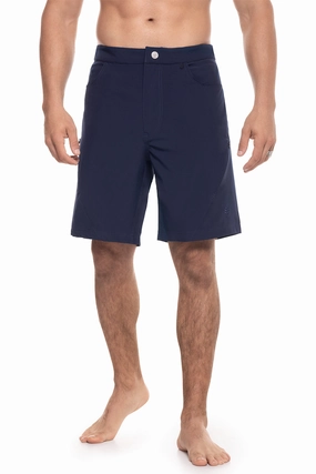 Men's Calasa Tech Swim Trunks | Navy men's full coverage swimwear, casual swimwear for men