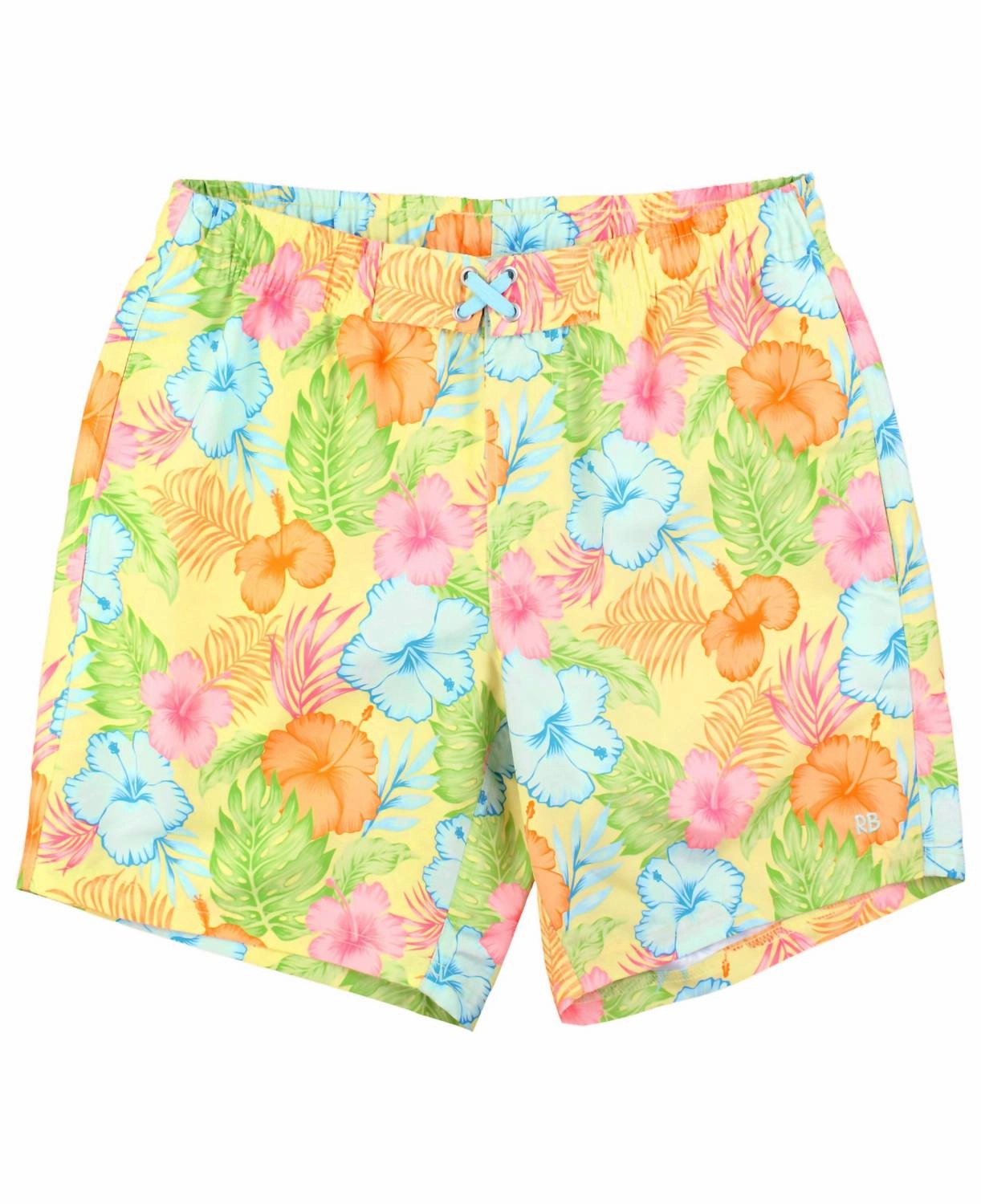 Men's Happy Hula Swim Trunks In Yellow