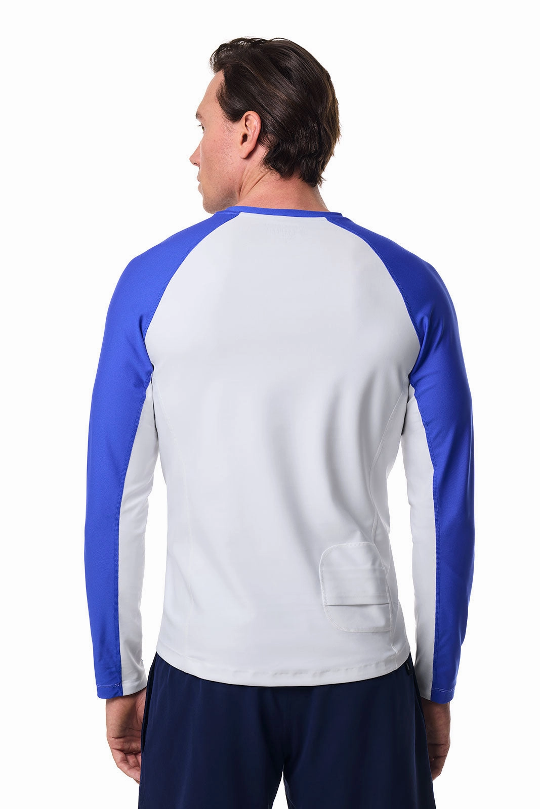 Men's Hightide Long Sleeve Swim Shirt | Colorblock Baja Blue