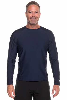 Men's Hightide Long Sleeve Swim Shirt | Navy men's full coverage swimwear, casual swimwear for men