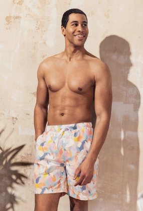 Men's Hudson Swim Trunk | Bleached Honeysuckle men's full coverage swimwear, casual swimwear for men