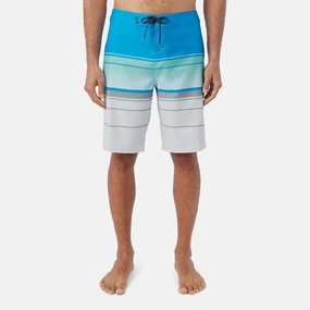 Men's Hyperfreak Heat Stripe 21 Board Shorts In Blue mens beach swimwear, quick dry mens swimsuits
