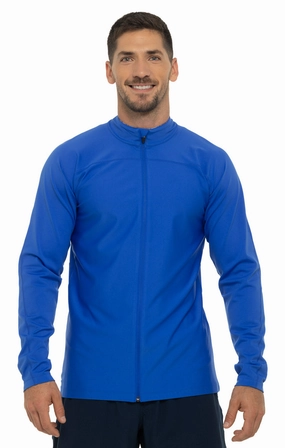 Men's Menorca Long Sleeve Water Jacket | Baja Blue men's full coverage swimwear, casual swimwear for men