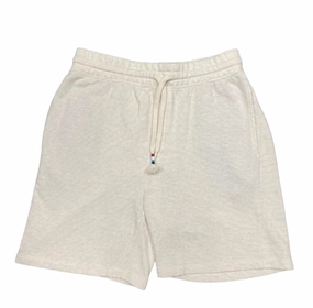 Men's Peach Stripe Short In Natural mens beach swimwear, quick dry mens swimsuits