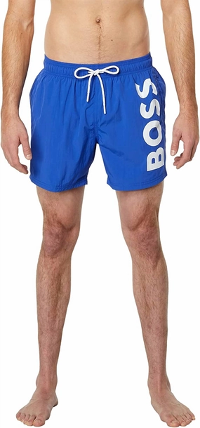 Men's Standard Octopus Swim Trunk In Blue Aegean mens beach swimwear, quick dry mens swimsuits