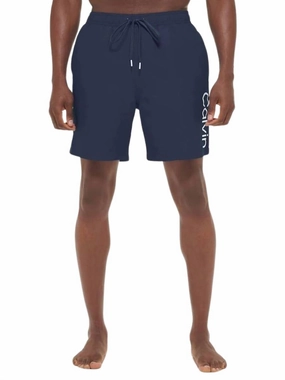 Men's Swim Trunk In Navy mens full coverage swimwear, stylish mens swim trunks