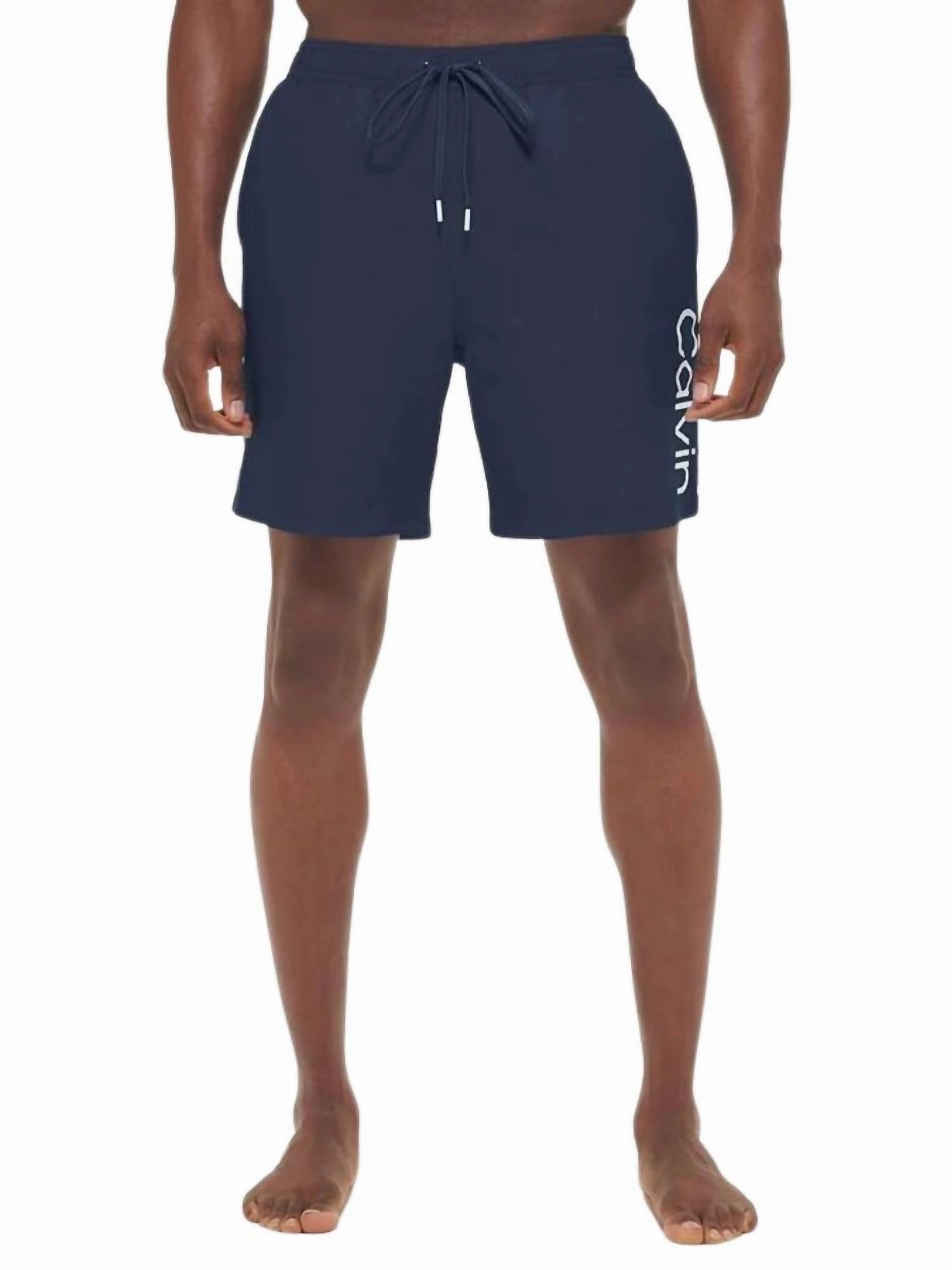 Men's Swim Trunk In Navy mens full coverage swimwear, stylish mens swim trunks