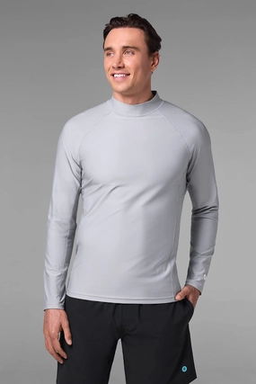 Men's Tulum Long Sleeve Surf Rash Guard | Slate men's full coverage swimwear, casual swimwear for men