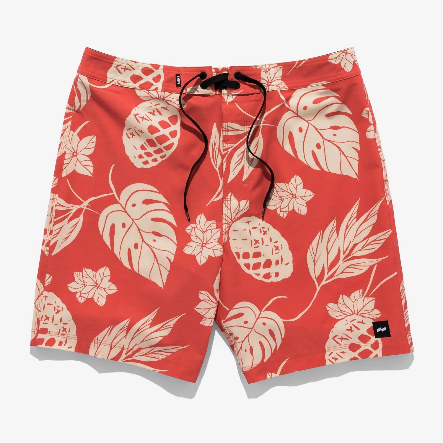 Men's Vibes Boardshort In Red mens full coverage swimwear, stylish mens swim trunks