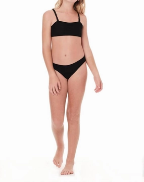 Meshy Bikini Set In Black stylish teen girl swimsuits, teen girls swimwear sets