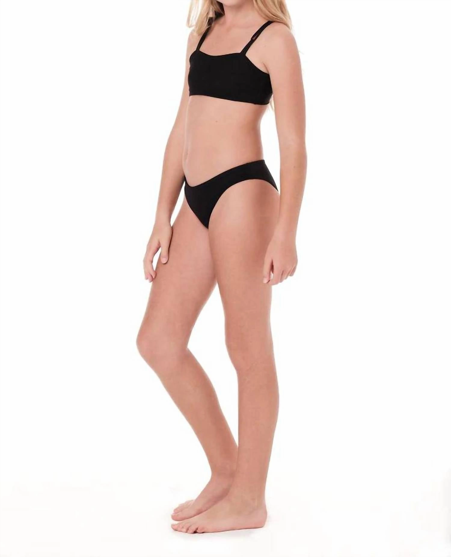 Meshy Bikini Set In Black