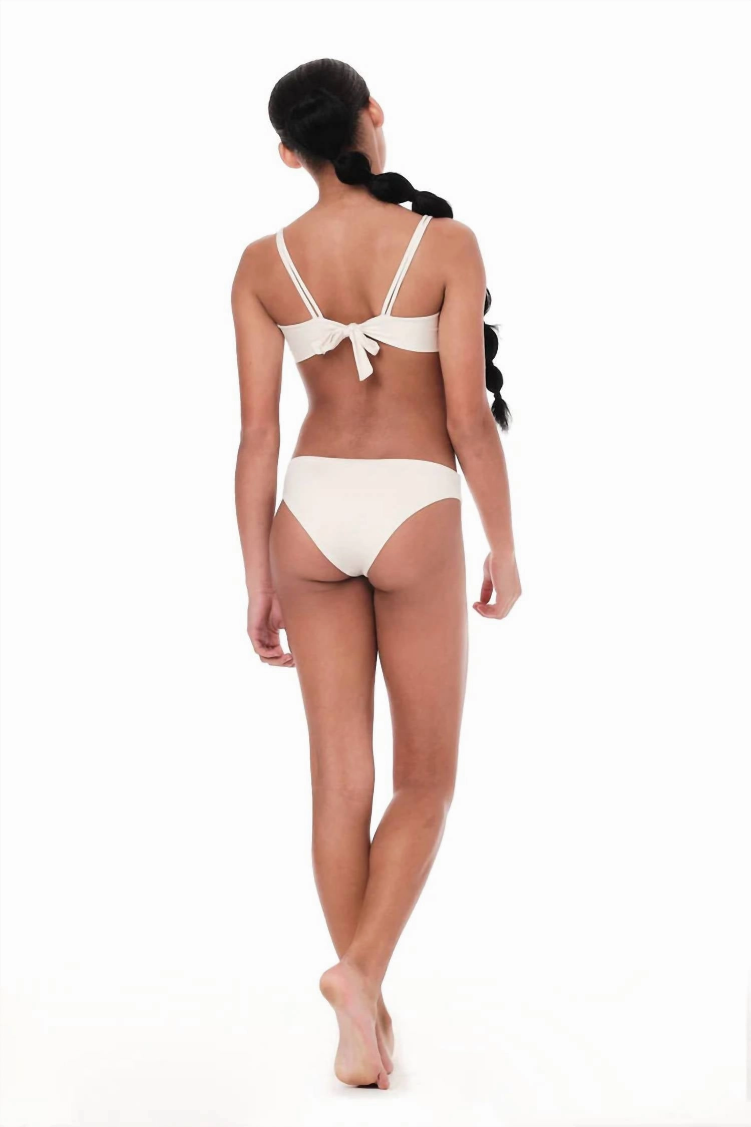 Meshy Bikini Set In Cream