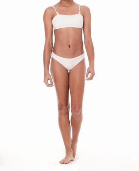 Meshy Bikini Set In Cream stylish teen girl swimsuits, teen girls swimwear sets