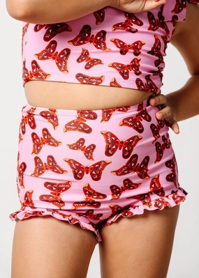 Metamorphosis | Mini All Ruffled Up Bottoms girls full coverage swimwear, kids swimwear for pool