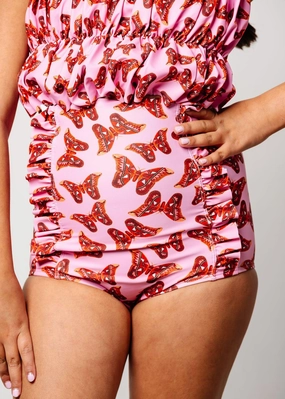 Metamorphosis | Youth Down in Front Ruffle Bottoms girls full coverage swimwear, kids swimwear for pool