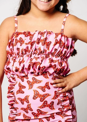 Metamorphosis | Youth Oversized Ruffle Top girls full coverage swimwear, kids swimwear for pool