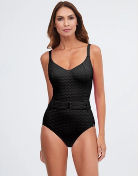 Mia Underwired Swimsuit - Black underwired swimsuits for women, supportive swimwear tops
