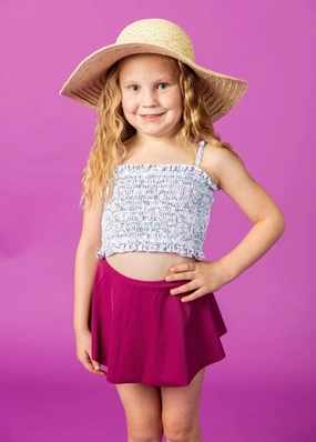 Mint Flowers | Mini Bandeau Top cute girls swimsuits, stylish swimwear for girls