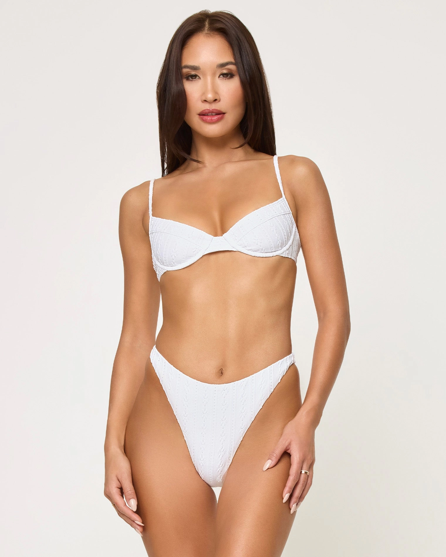 Missy Bikini Top - Eyelet White timeless swimwear styles women, comfy swimwear for women