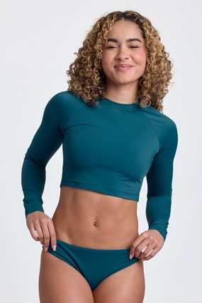 Moana Long Sleeved Crop Rashie - Lake all purpose swimwear, comfortable swimwear for everyone