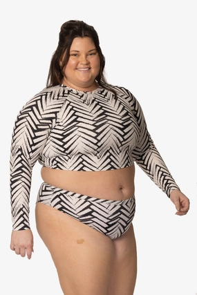 Moana Long Sleeved Crop Rashie - Pacific inclusive swimwear styles, all season swimwear options