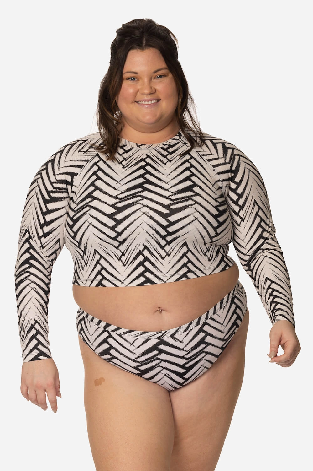 Moana Long Sleeved Crop Rashie - Pacific