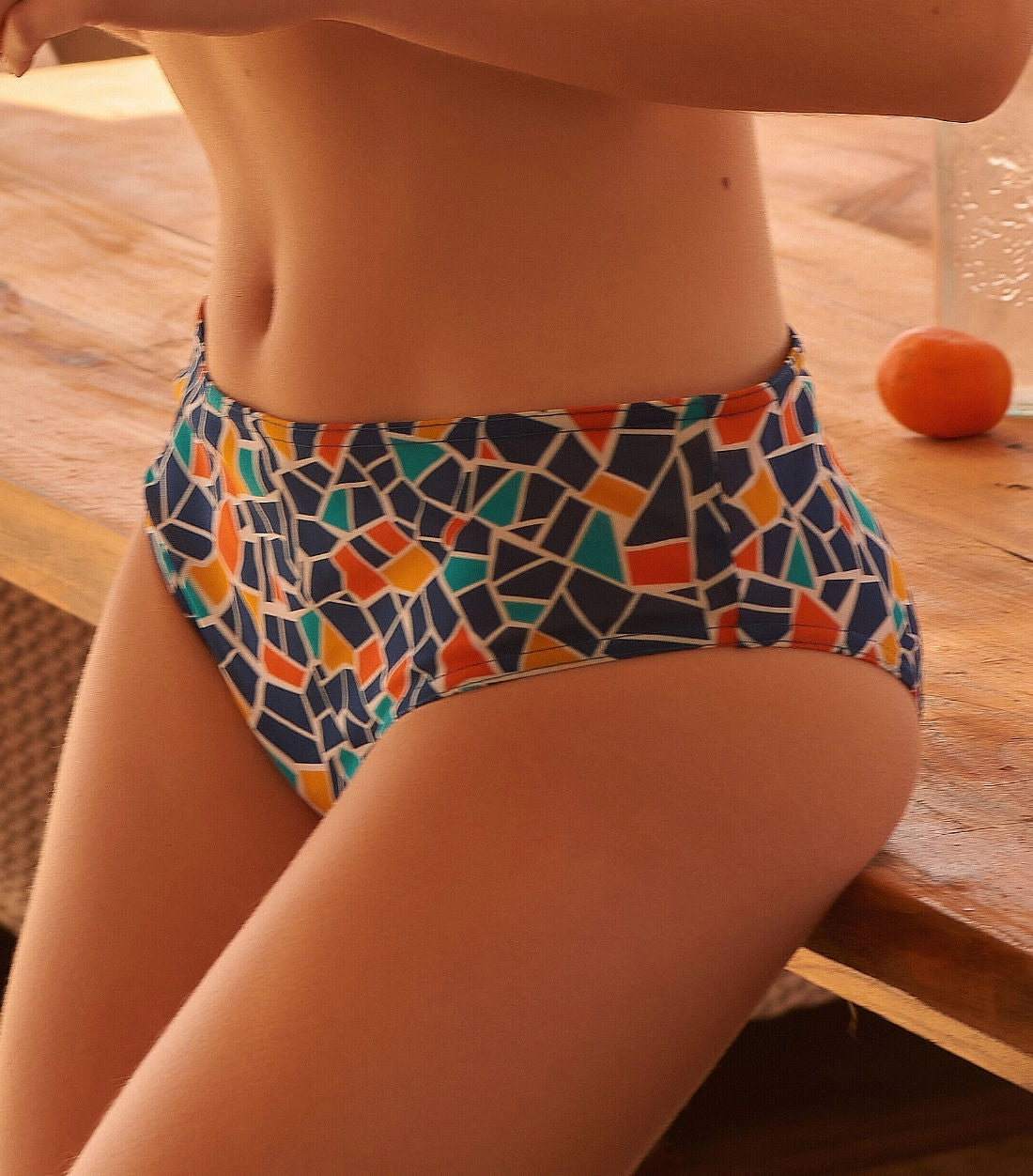 Monaco Tan Through High Waisted Bikini Brief womens beach swimwear, stylish womens swim sets