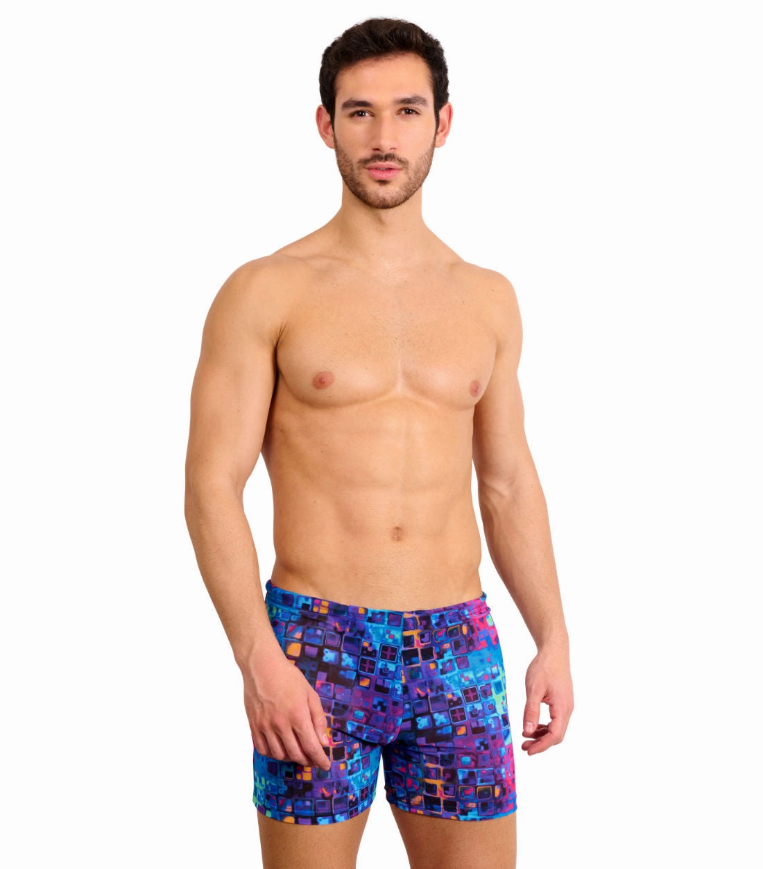 Mosaic Tan Through Swim Shorts