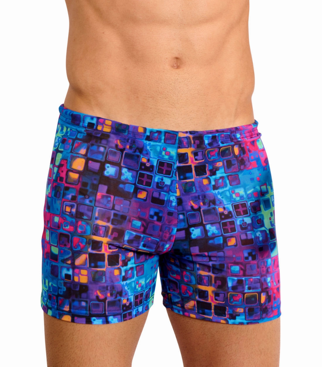 Mosaic Tan Through Swim Shorts