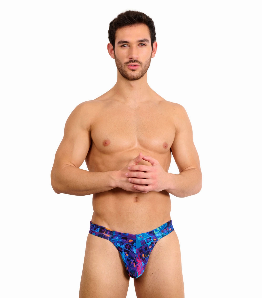 Mosaic Tan Through Swim Thong