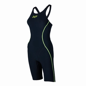 MP Michael Phelps  M-PULSE Kneeskin - Yellow Black swim training suits women, performance one piece swimsuits