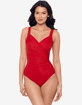 Must Haves Sanibel Swimsuit - Cayenne womens resort swimwear, flattering one-piece swimsuits
