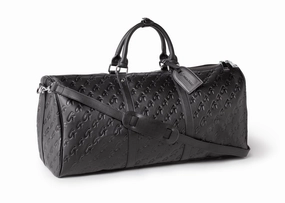 Monogram Unisex Duffle Bag - Black Travel Travel Tote