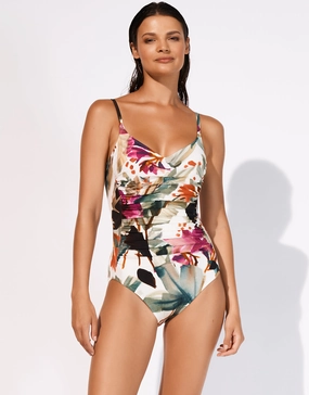 Mystic Ruched Underwired Swimsuit - Noble Exotic plus size swimwear women, curvy womens swimsuits