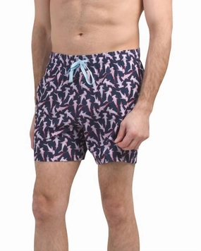 Nailed It Swim Trunk In Dress Blue mens beach swimwear, quick dry mens swimsuits