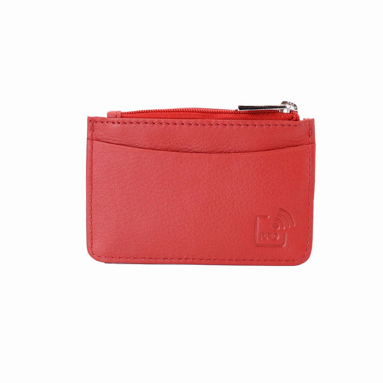 Nappa Ivy Leather Anti-Theft Card Holder Secure Money Case