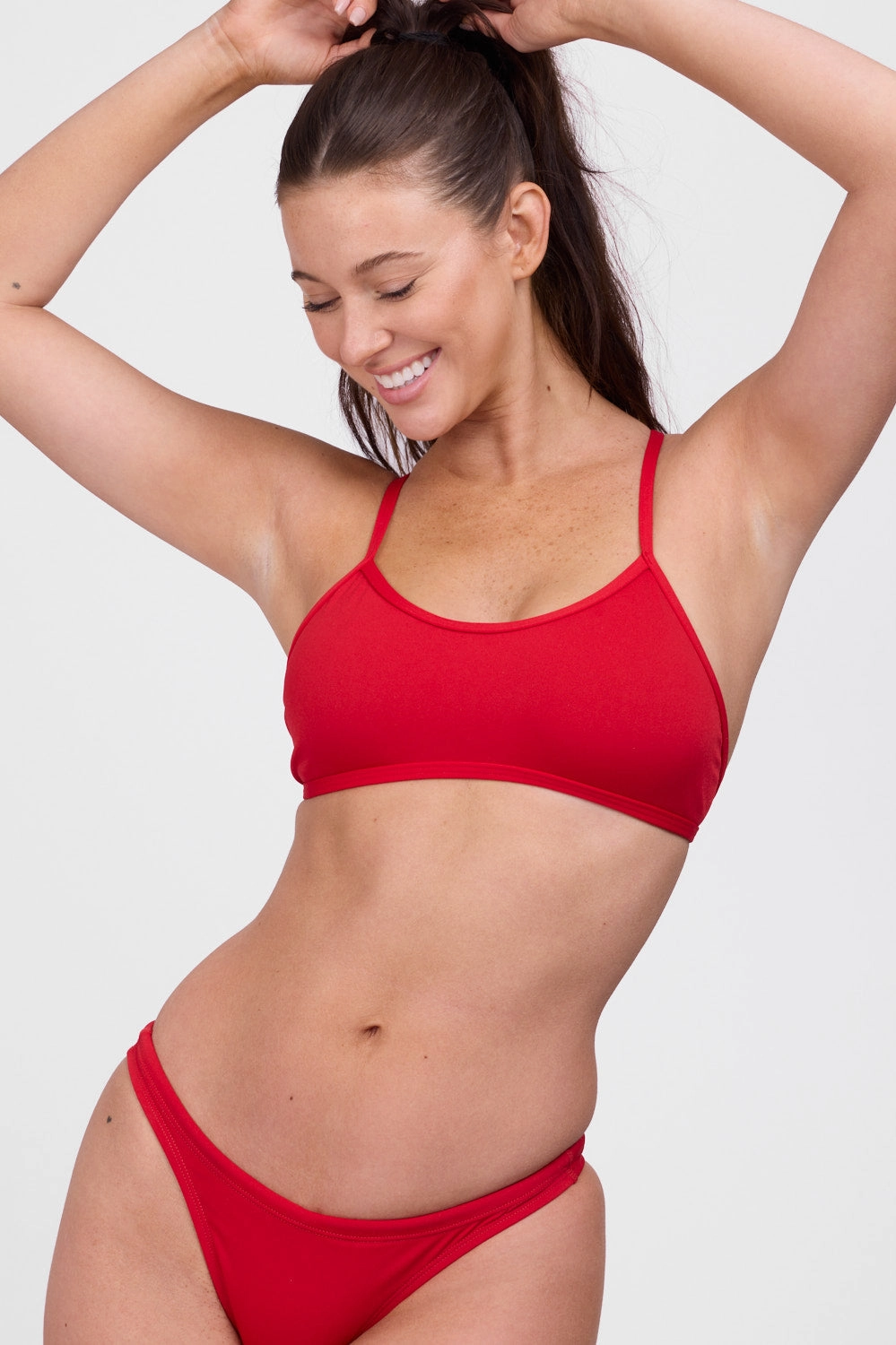 Natalie Bikini Top - Red mix and match bikinis, stylish women's bikini options