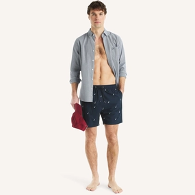 Nautica Mens 6" Printed Quick-Dry Swim mens beach swimwear, quick dry mens swimsuits