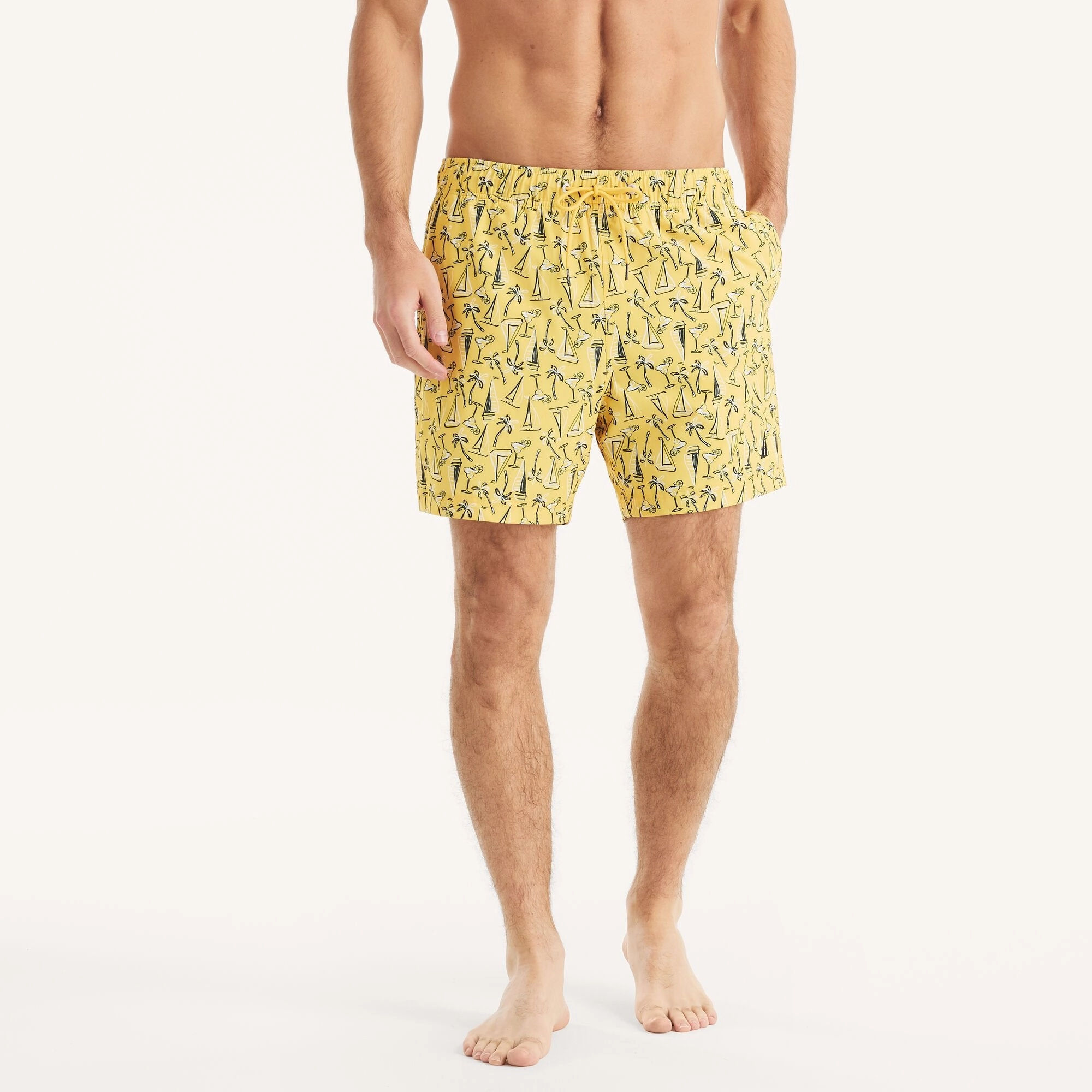 Nautica Mens 6" Printed Quick-Dry Swim