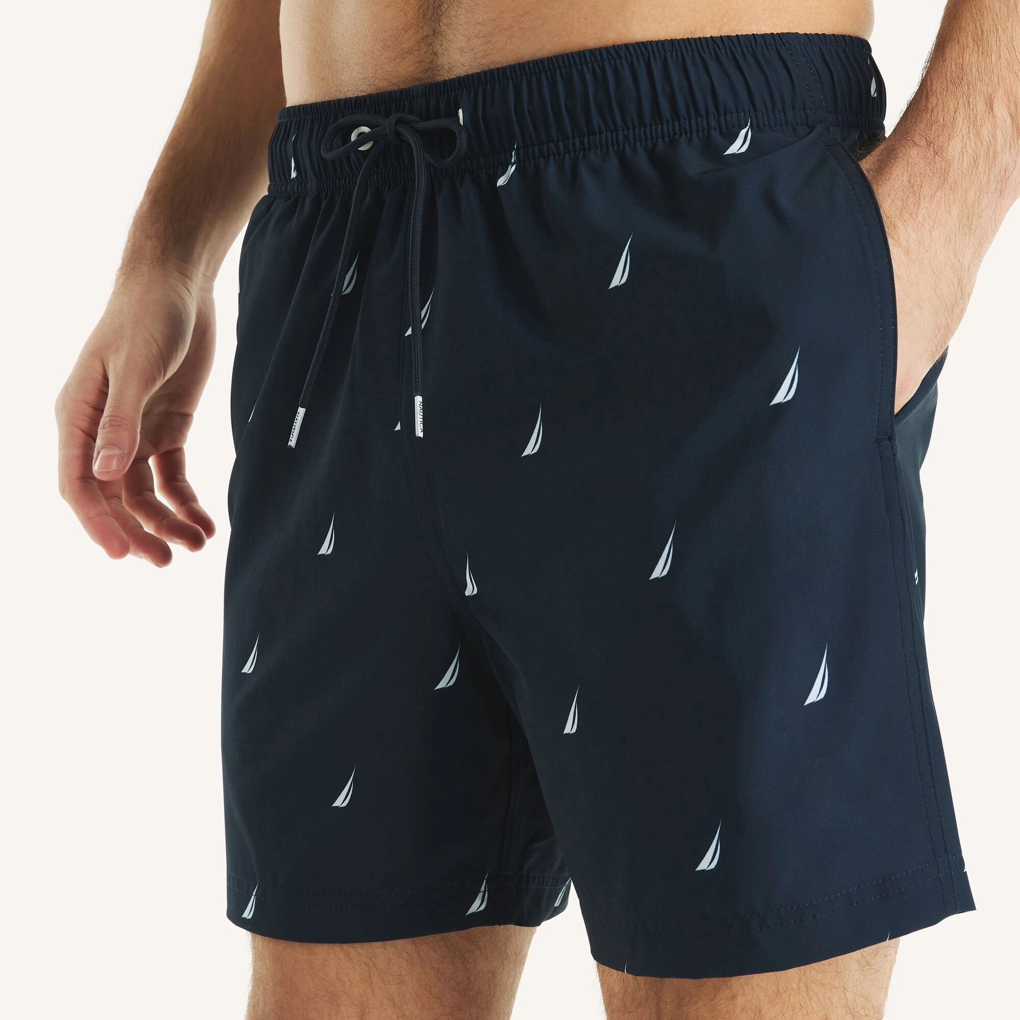 Nautica Mens 6" Printed Quick-Dry Swim