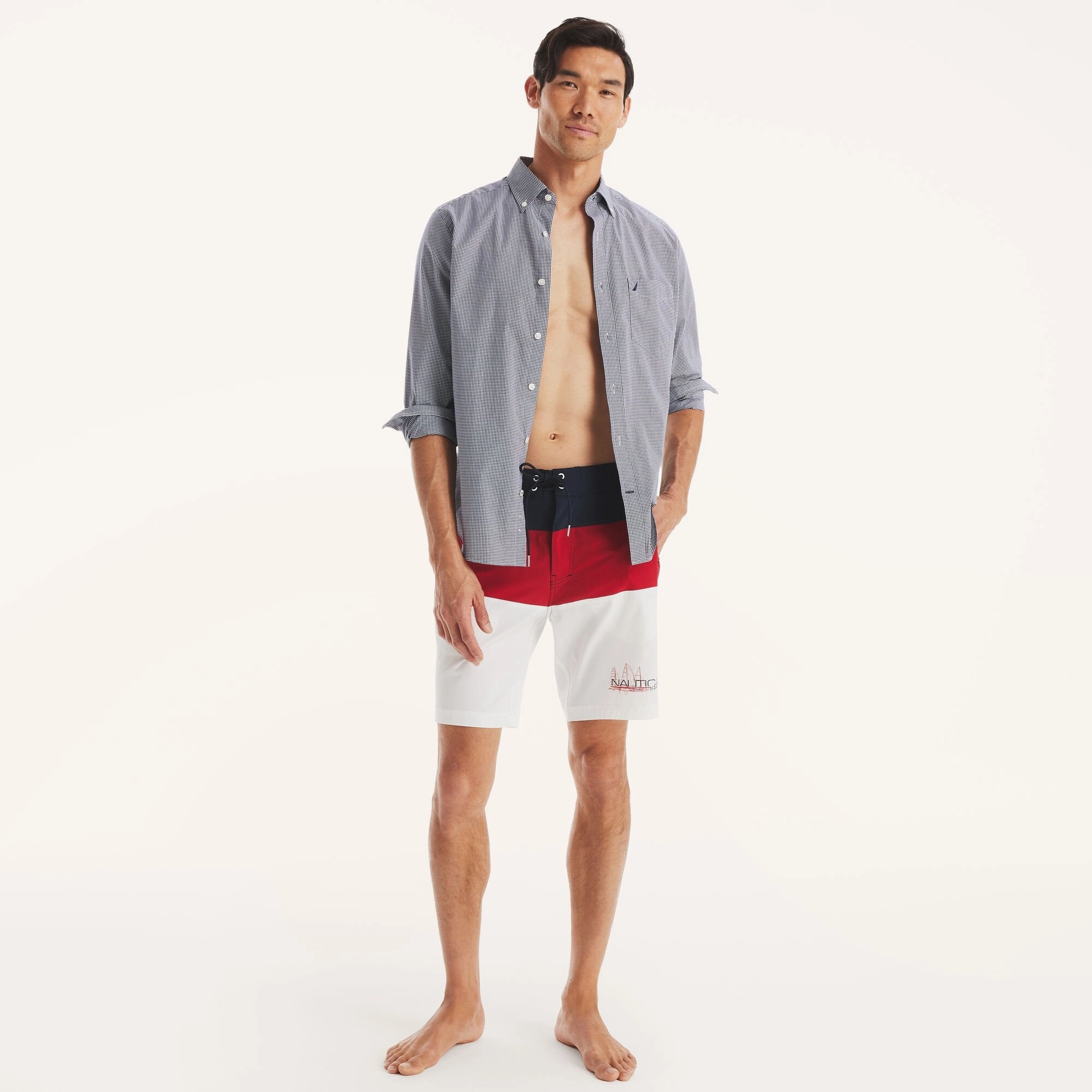 Nautica Mens 8.5" Board Quick-Dry Swim mens beach swimwear, quick dry mens swimsuits