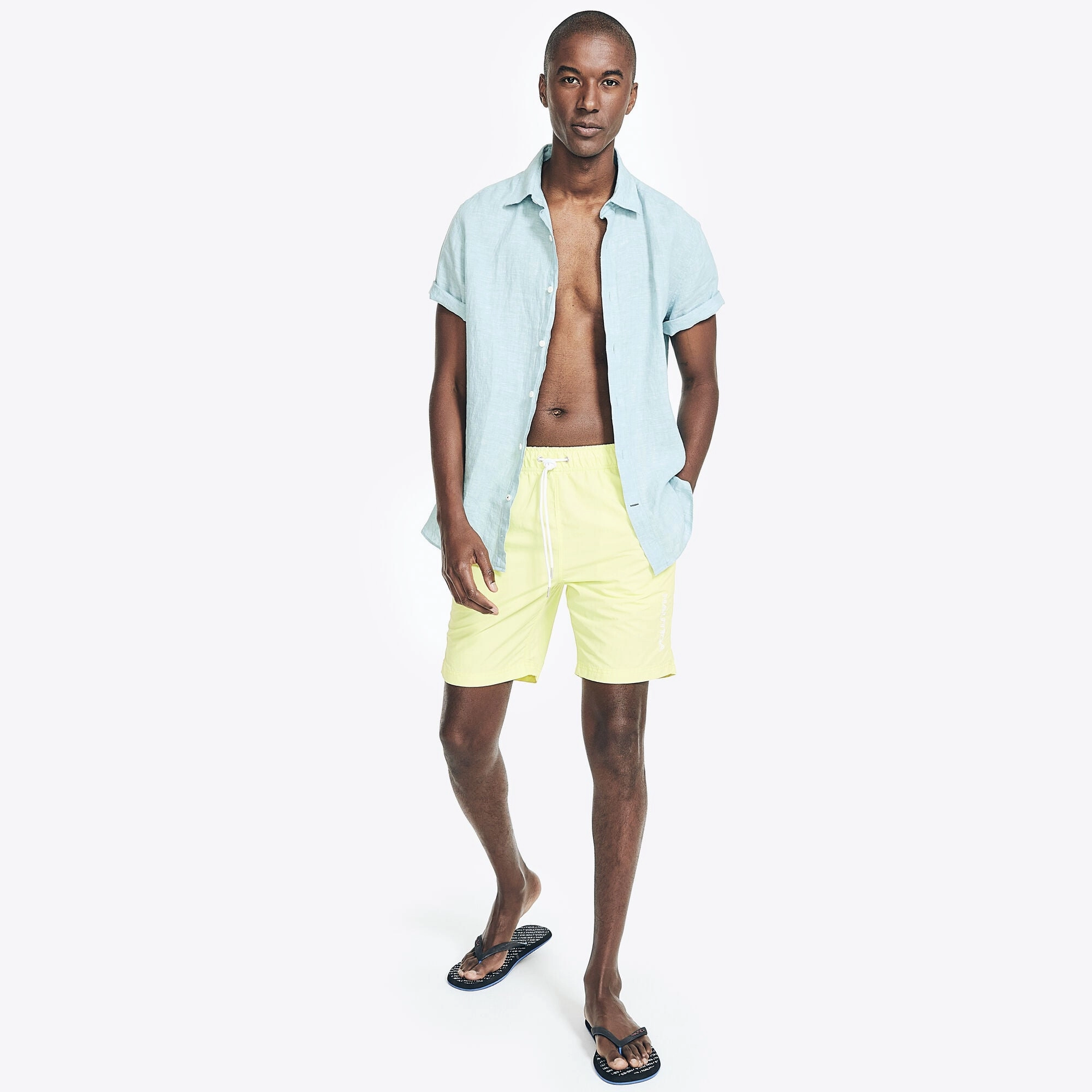 Nautica Mens 8" Quick-Dry Swim mens full coverage swimwear, stylish mens swim trunks