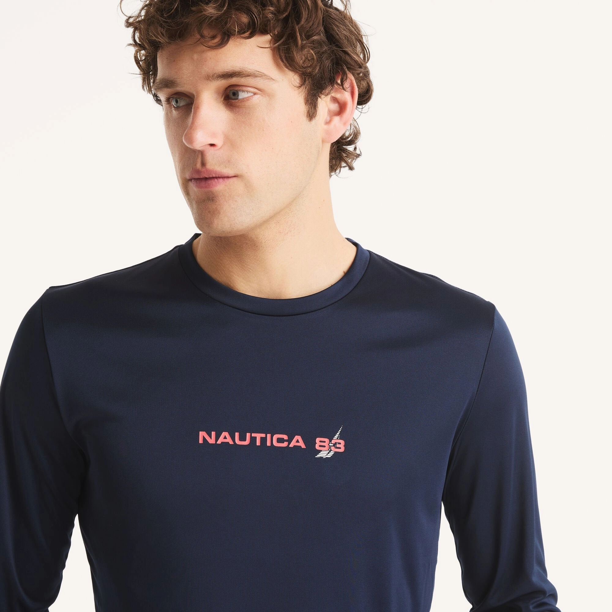 Nautica Mens Navtech Rash Guard Swim Shirt