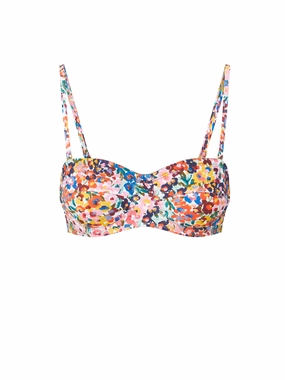 Nellie Top In Painted Petals high waist swimwear women, swimsuit for women beachwear