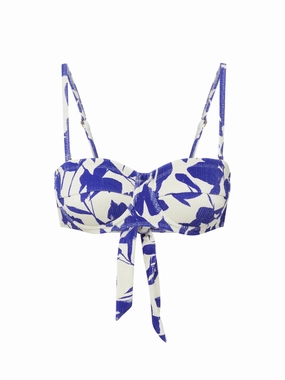 Nellie Top Moraea Garden Texture fashionable beach swimwear, modern womens bikinis