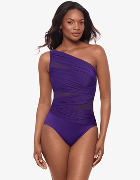 Network Jena Swimsuit - Mulberry womens resort swimwear, flattering one-piece swimsuits